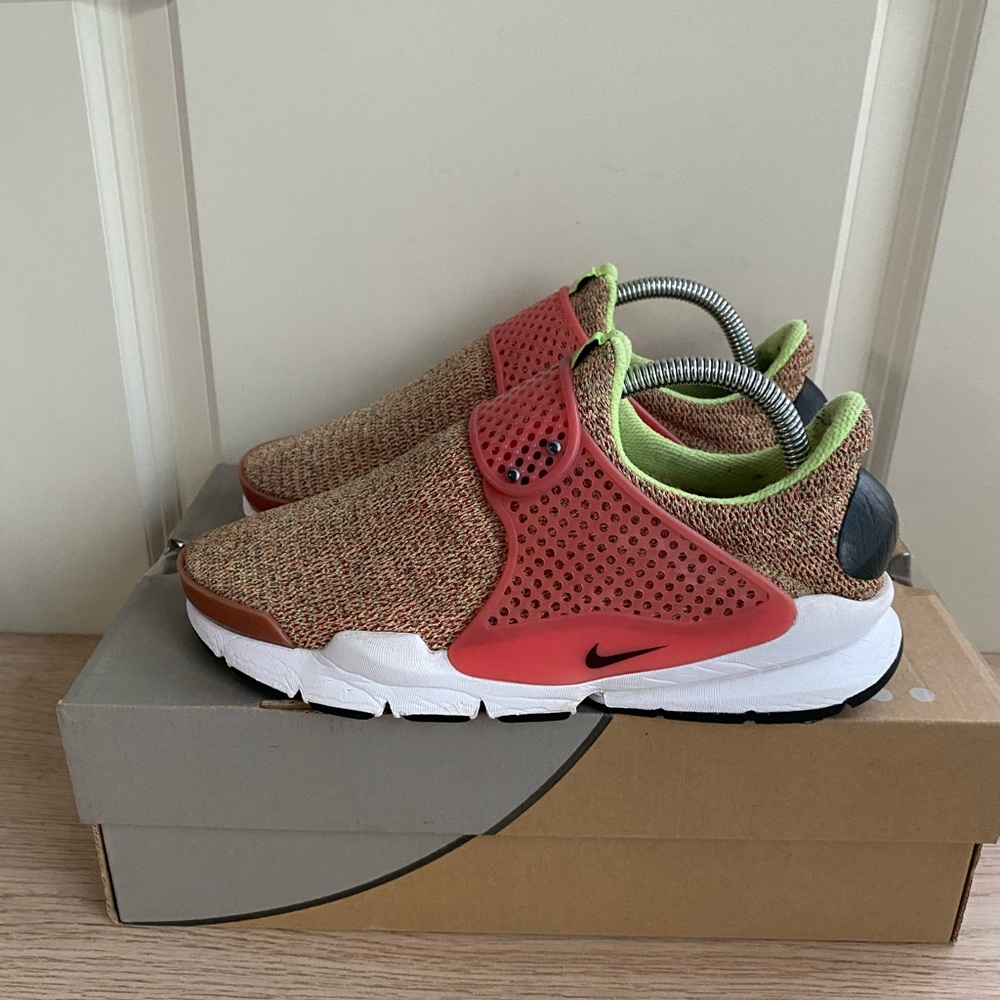 RARE 2016 Nike Sock Dart SE Ghost Green/Hot Punch Women Sneakers - SZ 8 - Picture 3 of 15